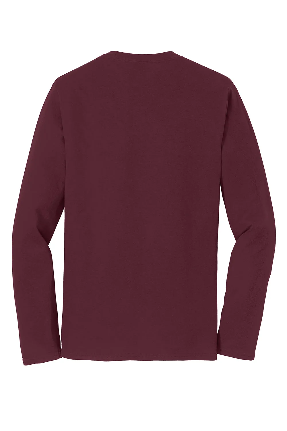 Port & Company Mens Fan Favorite Long Sleeve Crewneck T-Shirt - Athletic Maroon - Closeout