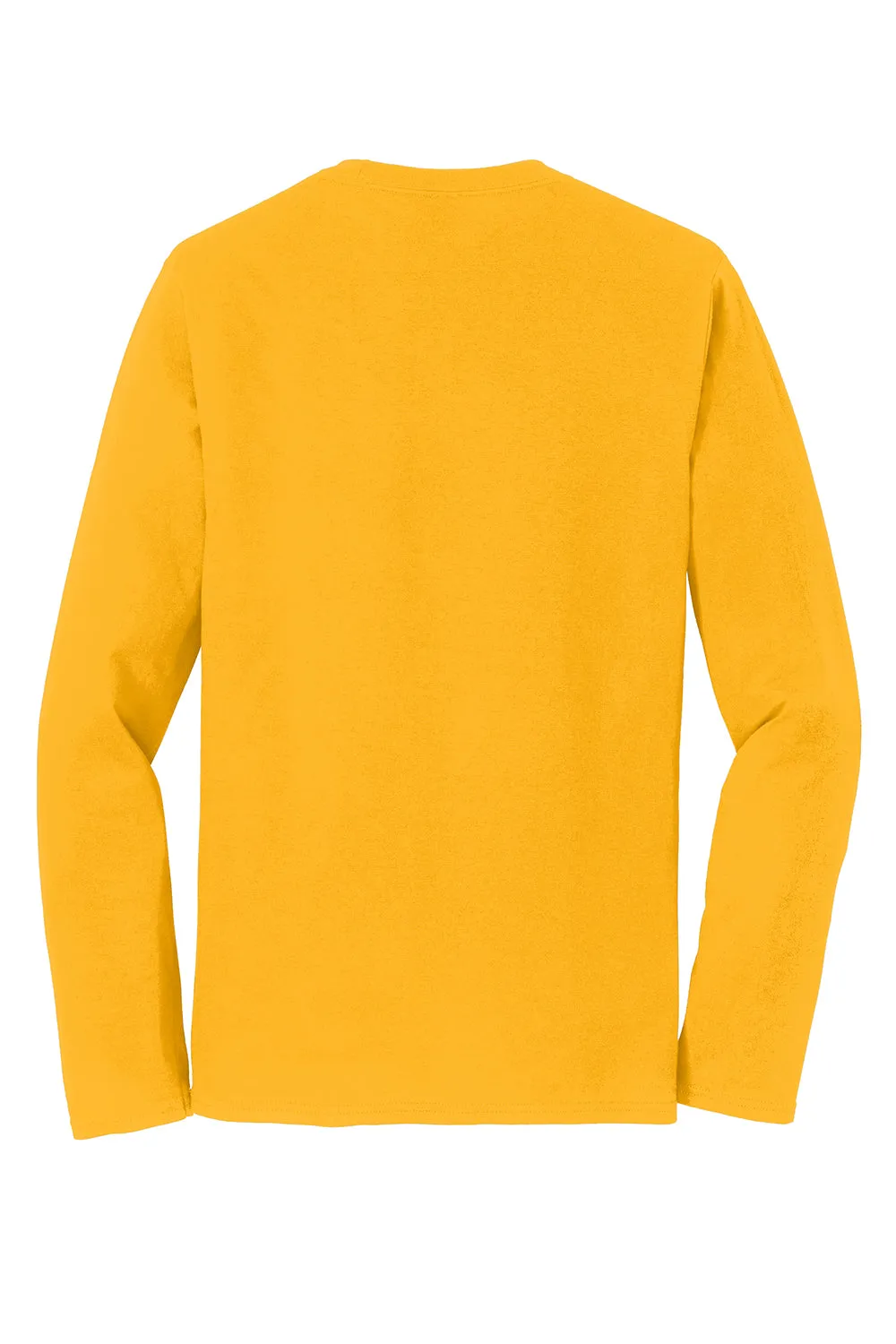 Port & Company Mens Fan Favorite Long Sleeve Crewneck T-Shirt - Bright Gold