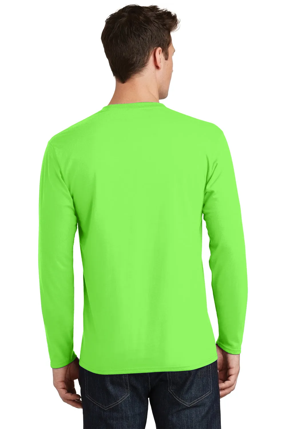 Port & Company Mens Fan Favorite Long Sleeve Crewneck T-Shirt - Flash Green