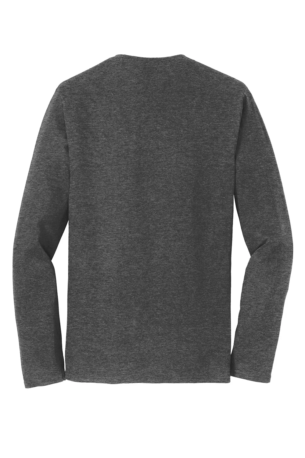 Port & Company Mens Fan Favorite Long Sleeve Crewneck T-Shirt - Heather Dark Grey
