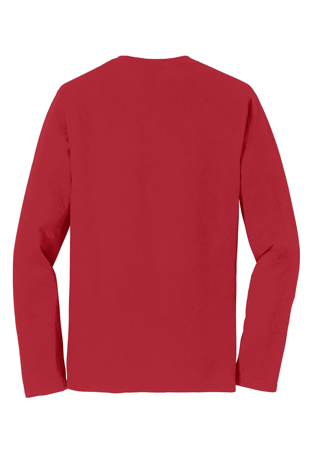 Port & Company Mens Fan Favorite Long Sleeve Crewneck T-Shirt - Team Cardinal Red