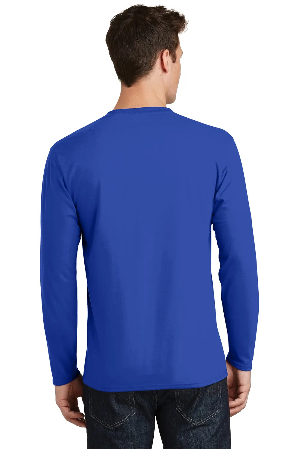 Port & Company Mens Fan Favorite Long Sleeve Crewneck T-Shirt - True Royal Blue