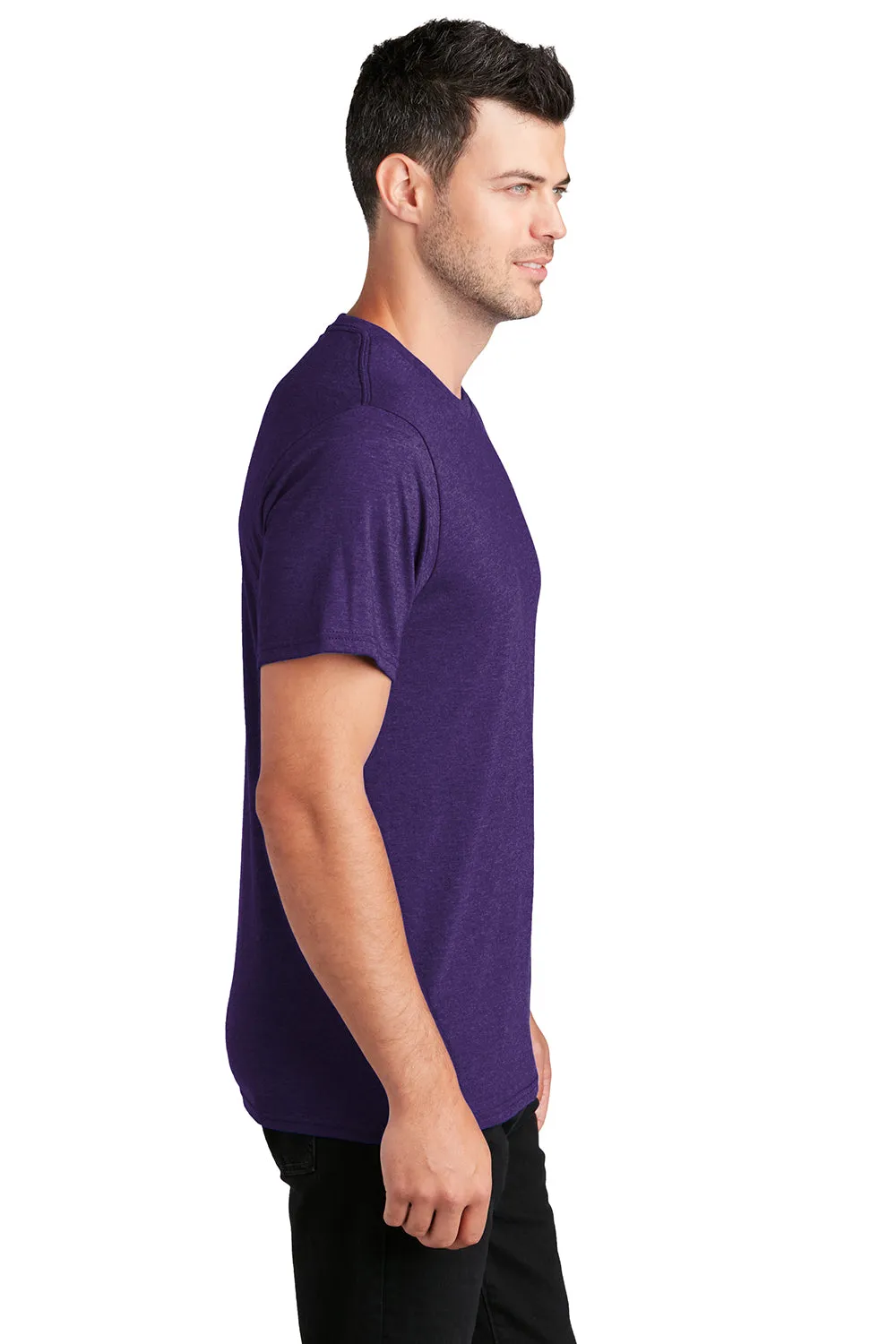Port & Company Mens Fan Favorite Short Sleeve Crewneck T-Shirt - Heather Team Purple