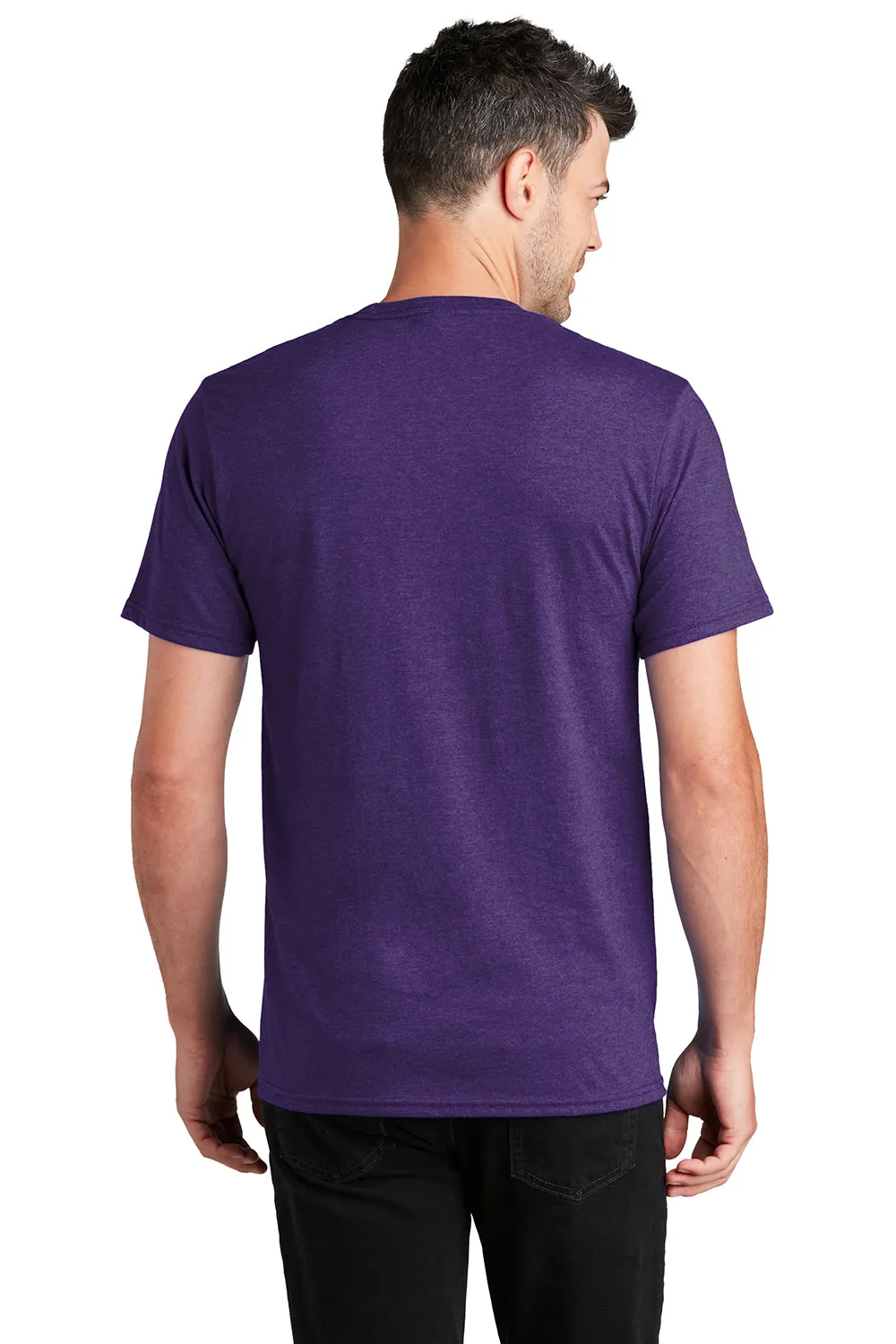 Port & Company Mens Fan Favorite Short Sleeve Crewneck T-Shirt - Heather Team Purple