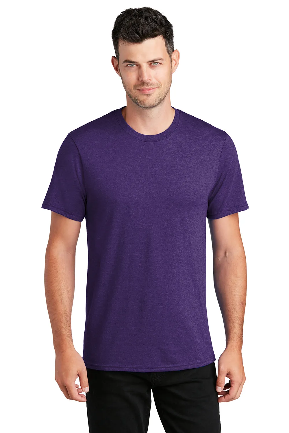 Port & Company Mens Fan Favorite Short Sleeve Crewneck T-Shirt - Heather Team Purple