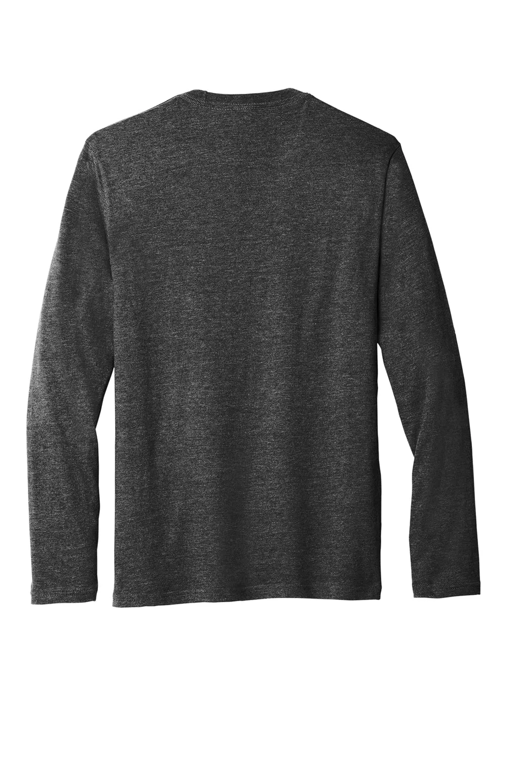 Port & Company Mens Long Sleeve Crewneck T-Shirt - Heather Black