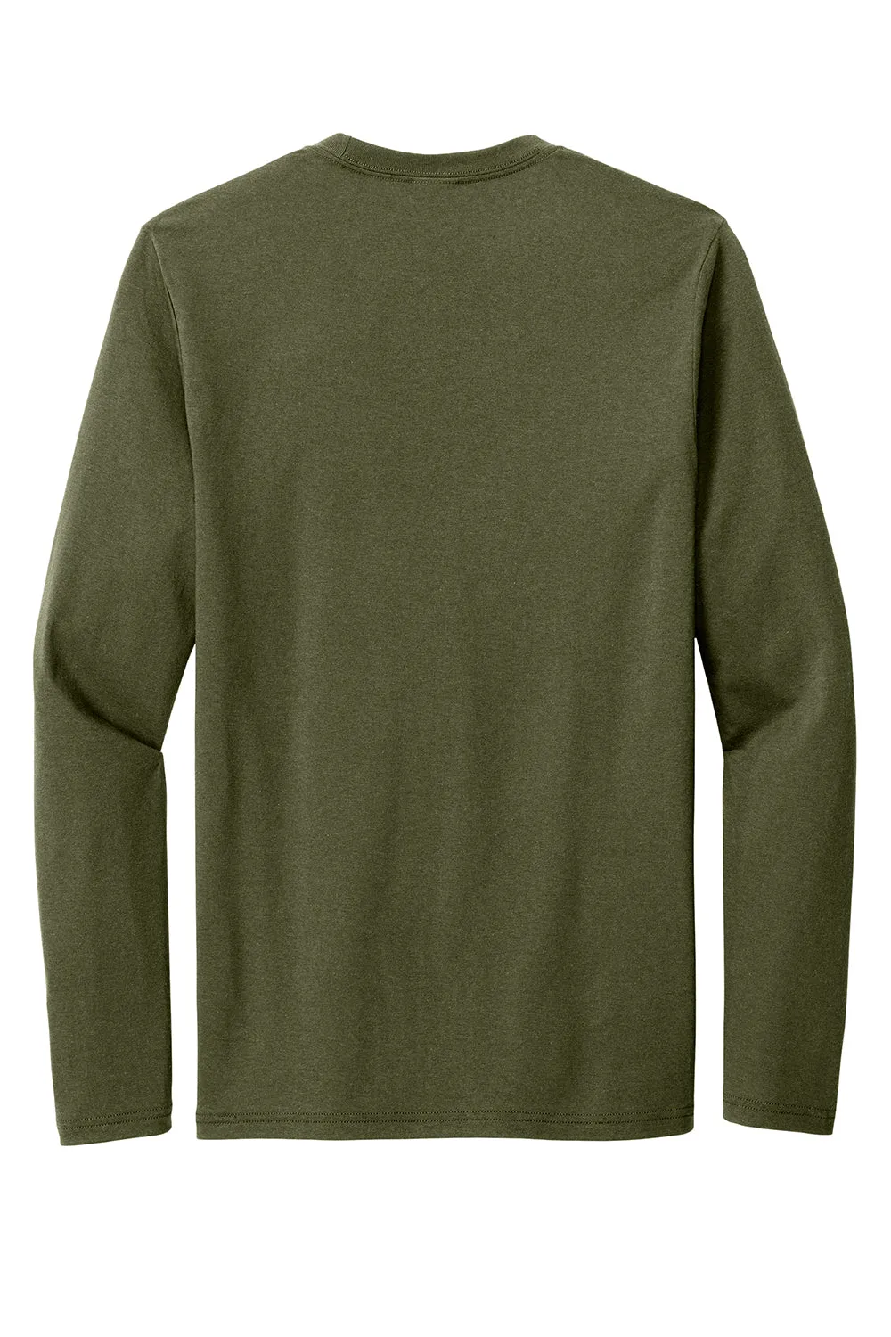 Port & Company Mens Long Sleeve Crewneck T-Shirt - Heather Military Green