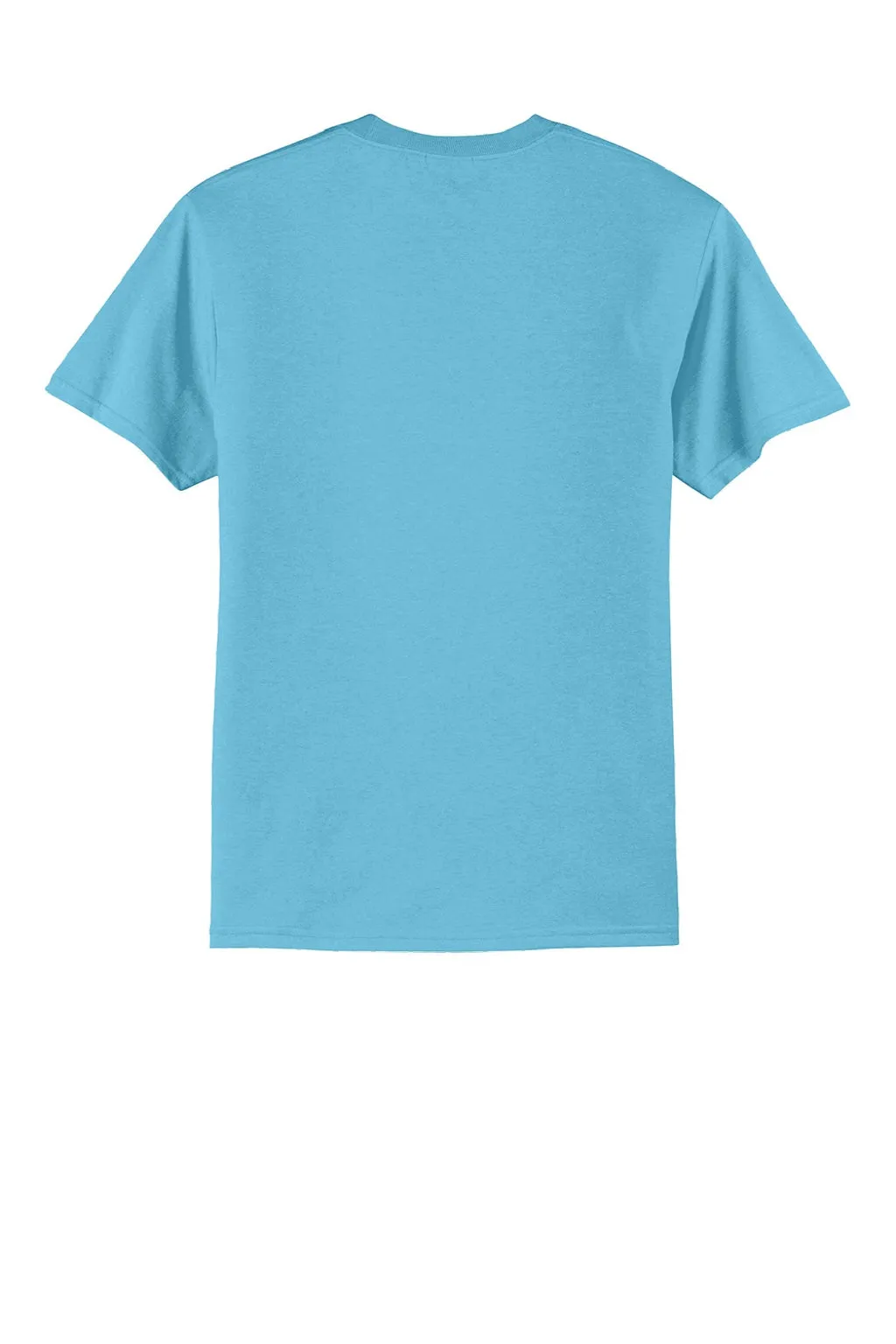 Port & Company Mens Short Sleeve Crewneck T-Shirt - Aquatic Blue