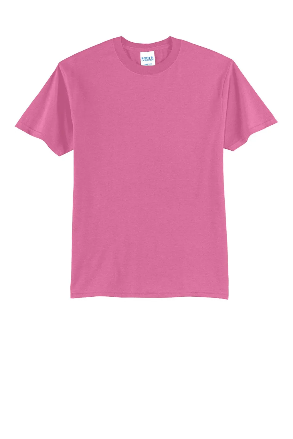 Port & Company Mens Short Sleeve Crewneck T-Shirt - Awareness Pink