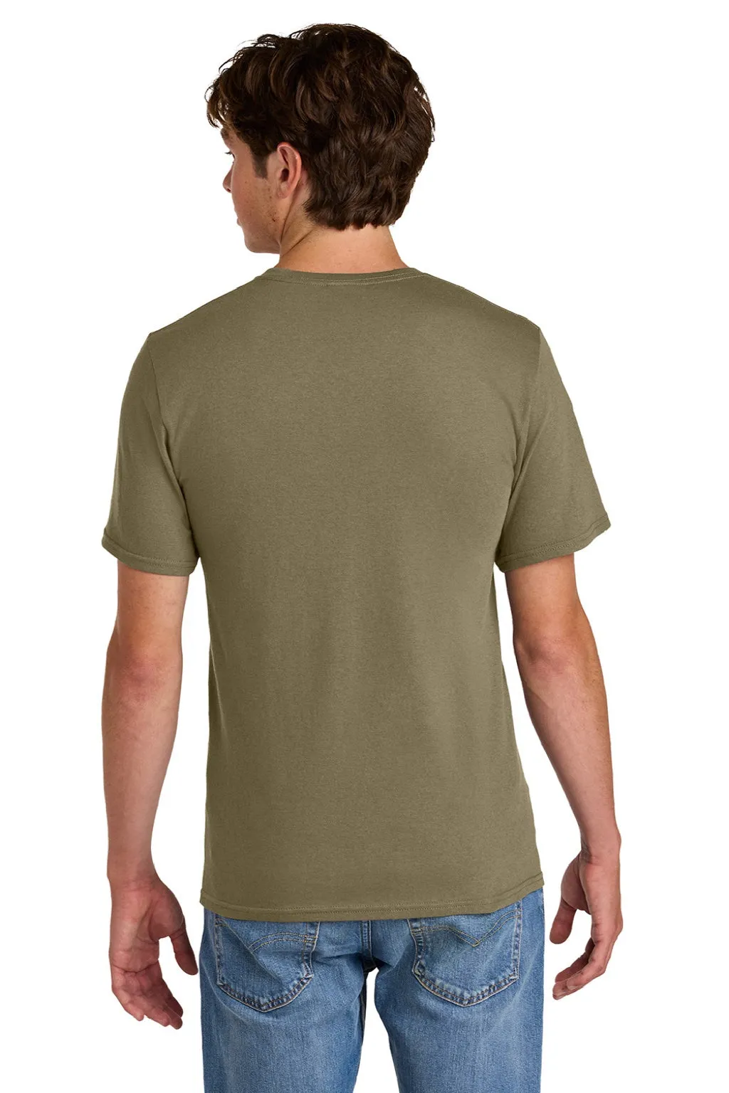 Port & Company Mens Short Sleeve Crewneck T-Shirt - Coyote Brown