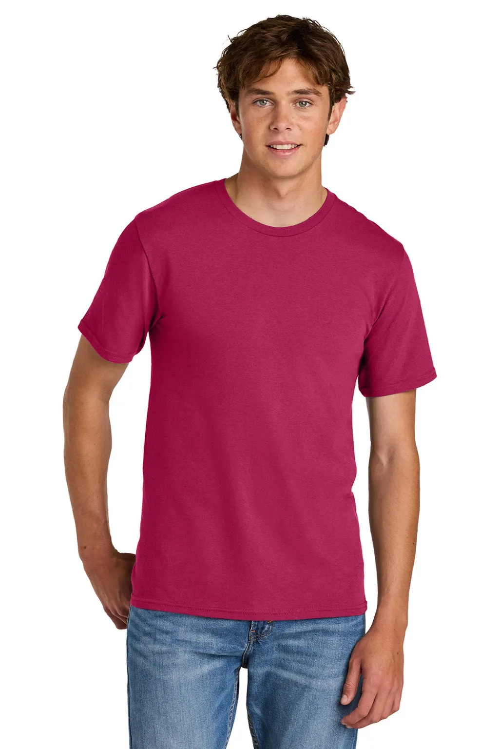 Port & Company Mens Short Sleeve Crewneck T-Shirt - Flush Pink