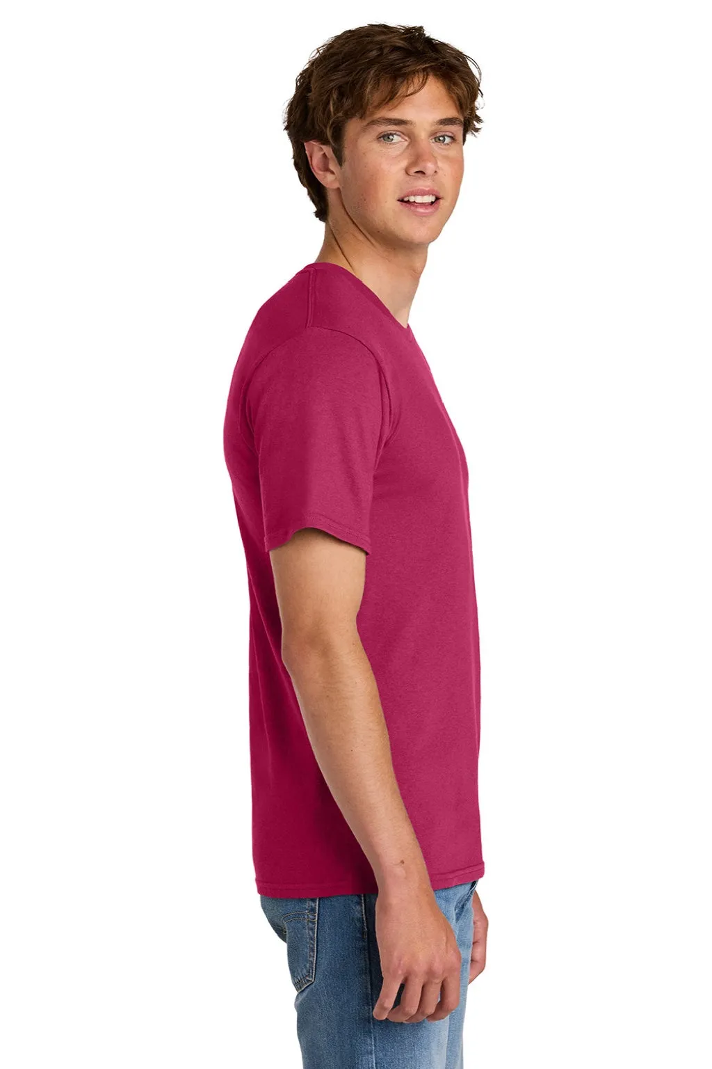 Port & Company Mens Short Sleeve Crewneck T-Shirt - Flush Pink