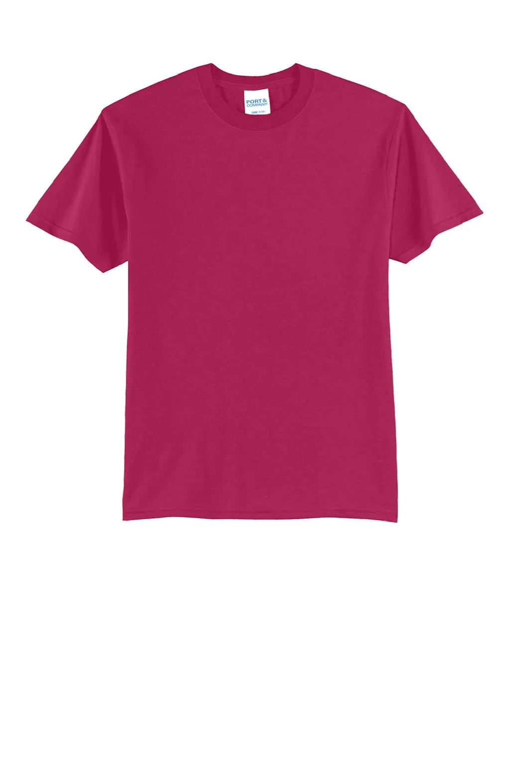 Port & Company Mens Short Sleeve Crewneck T-Shirt - Flush Pink