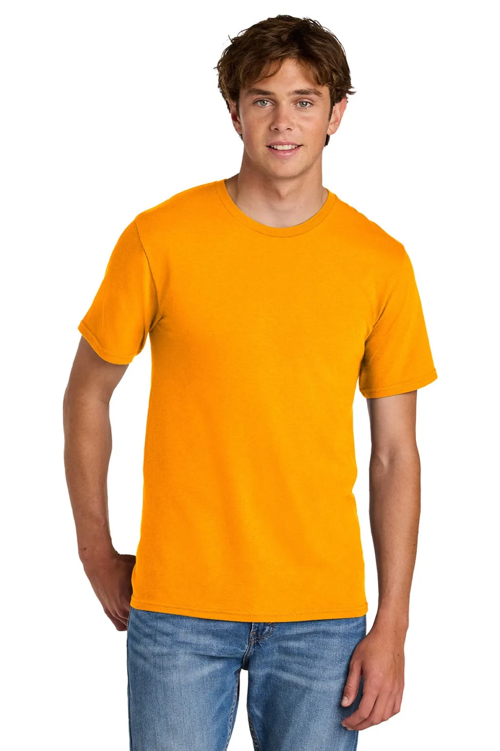Port & Company Mens Short Sleeve Crewneck T-Shirt - Gold