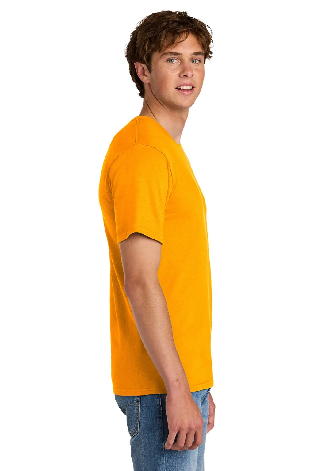 Port & Company Mens Short Sleeve Crewneck T-Shirt - Gold
