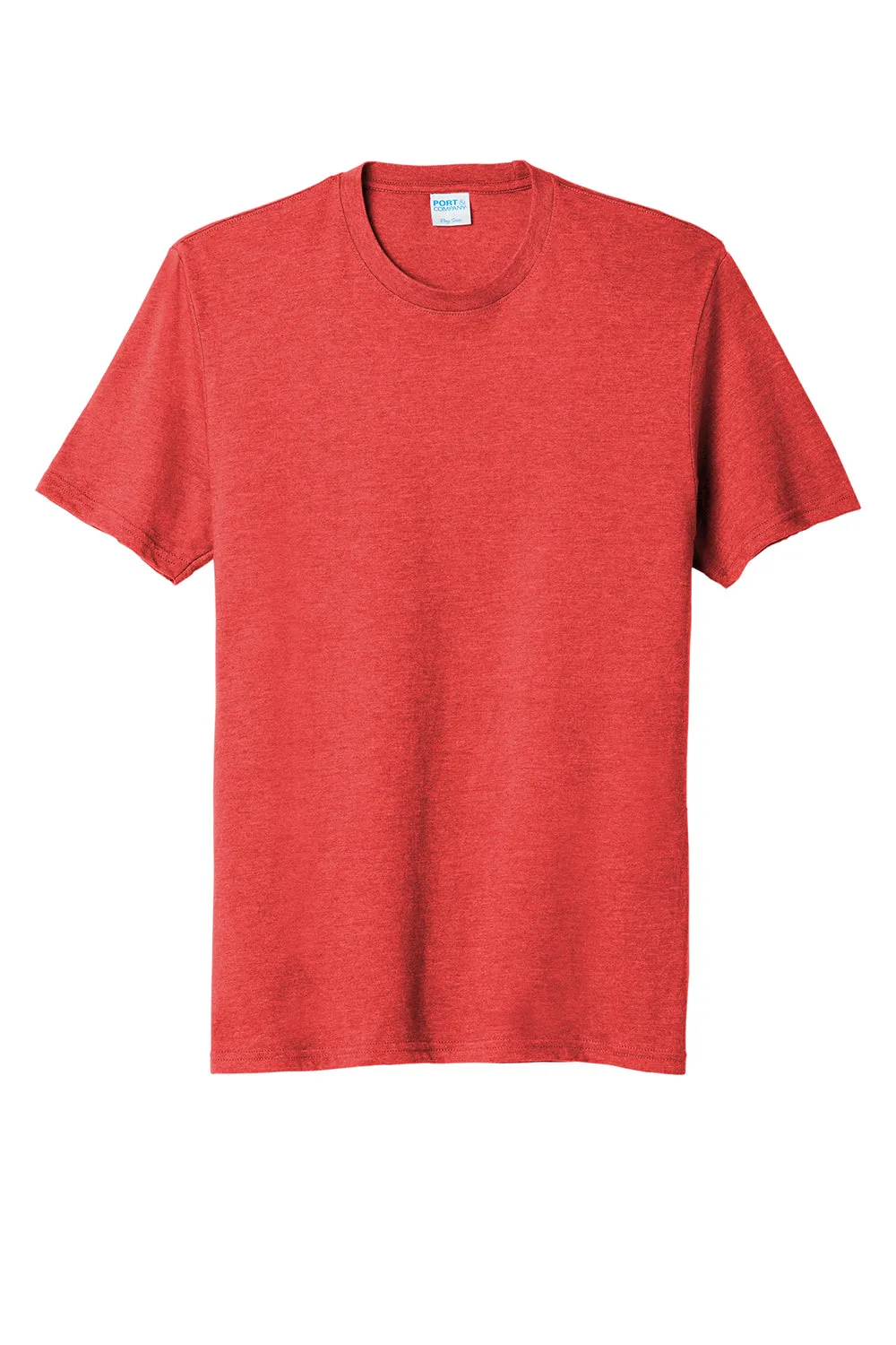 Port & Company Mens Short Sleeve Crewneck T-Shirt - Heather Bright Red