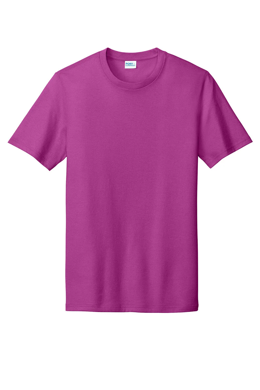 Port & Company Mens Short Sleeve Crewneck T-Shirt - Heather Raspberry Pink