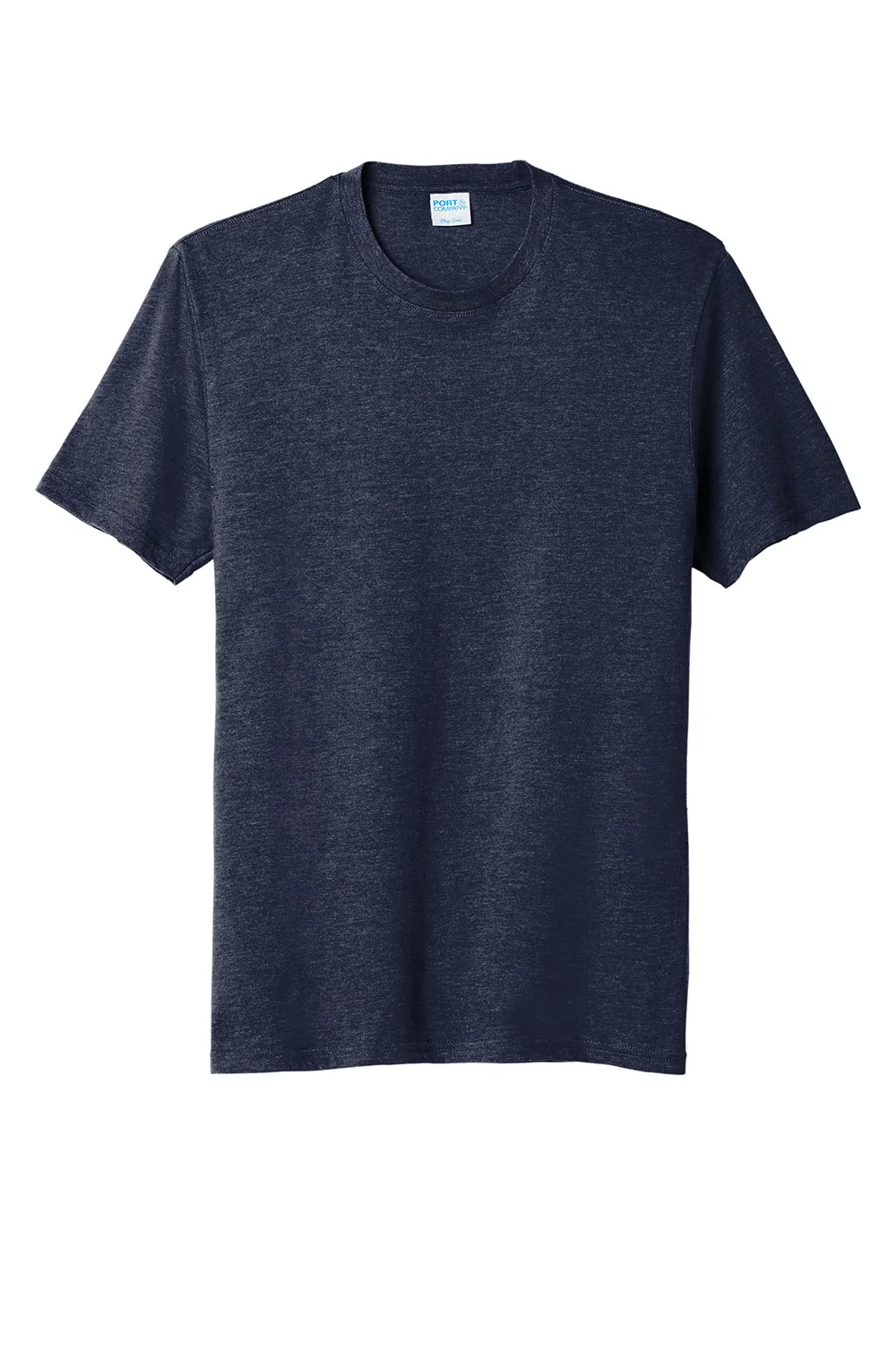 Port & Company Mens Short Sleeve Crewneck T-Shirt - Heather Team Navy Blue