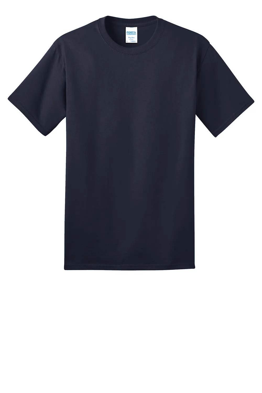 Port & Company Mens Short Sleeve Crewneck T-Shirt - Navy Blue