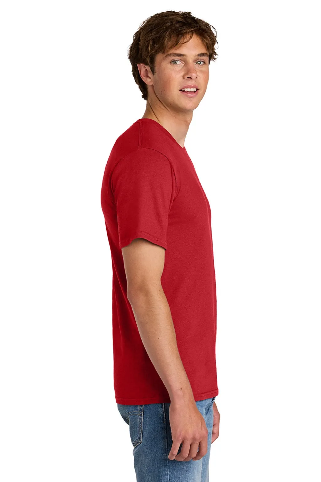 Port & Company Mens Short Sleeve Crewneck T-Shirt - Red