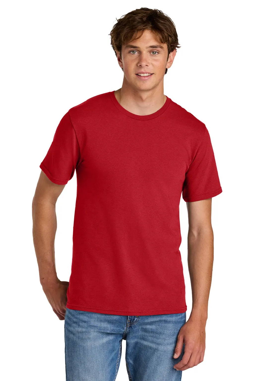 Port & Company Mens Short Sleeve Crewneck T-Shirt - Red