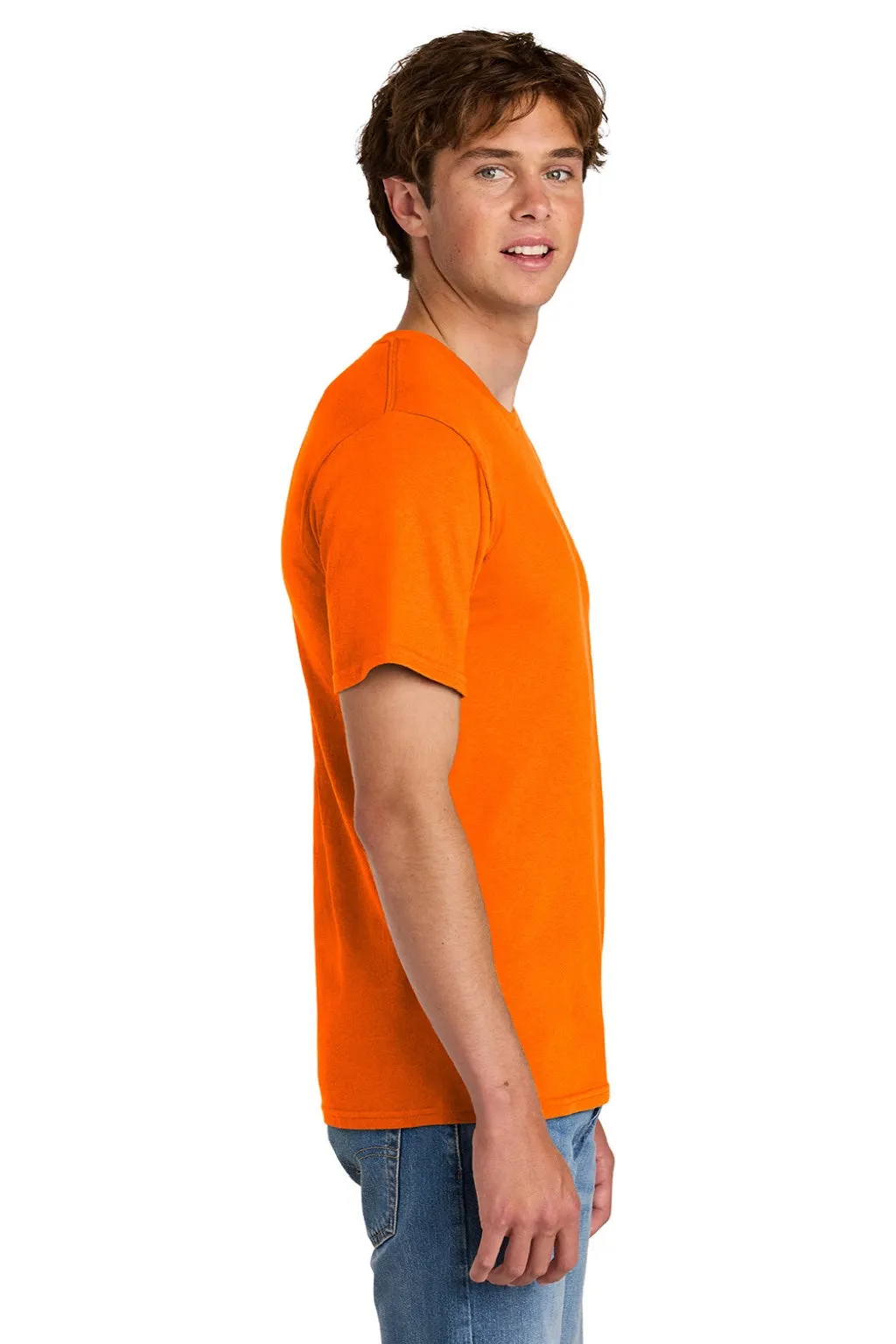 Port & Company Mens Short Sleeve Crewneck T-Shirt - Safety Orange