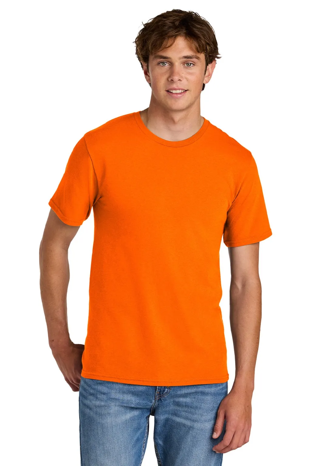 Port & Company Mens Short Sleeve Crewneck T-Shirt - Safety Orange