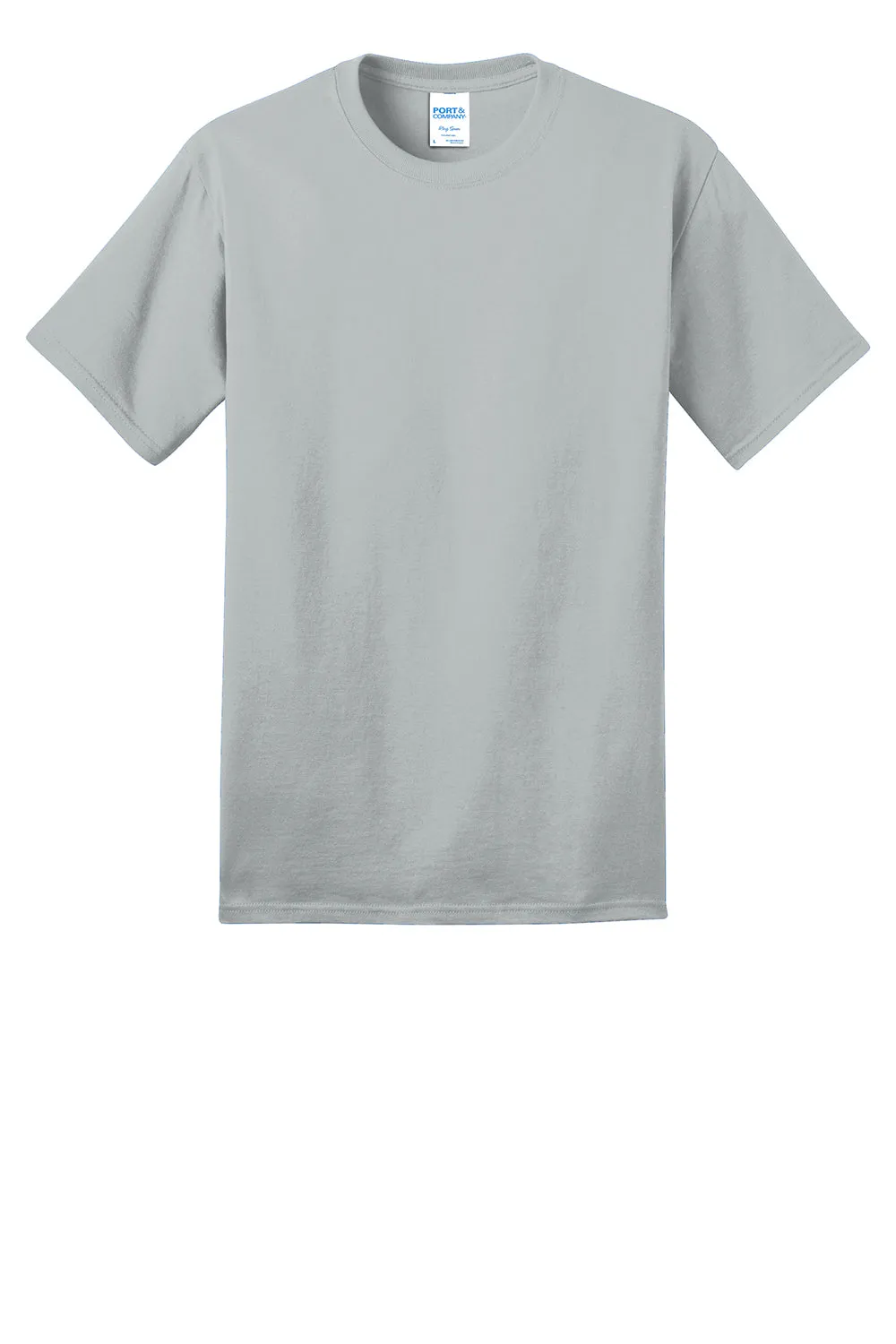 Port & Company Mens Short Sleeve Crewneck T-Shirt - Silver Grey
