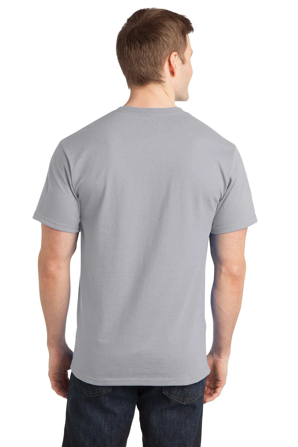 Port & Company Mens Short Sleeve Crewneck T-Shirt - Silver Grey