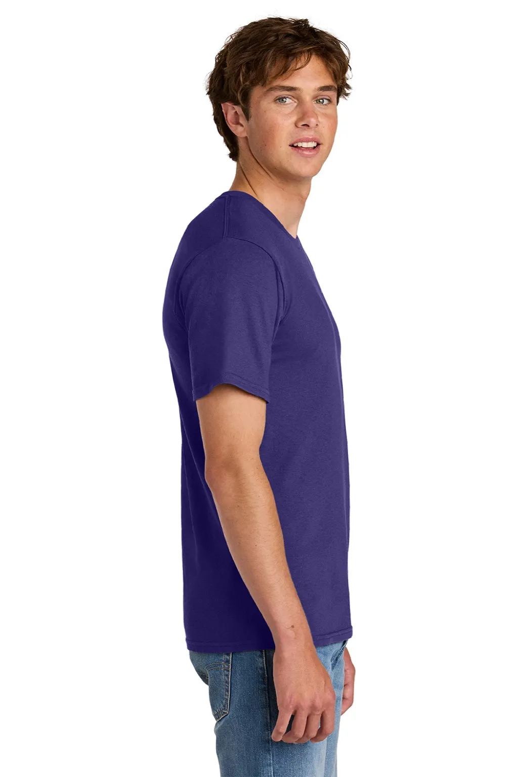 Port & Company Mens Short Sleeve Crewneck T-Shirt - Team Purple