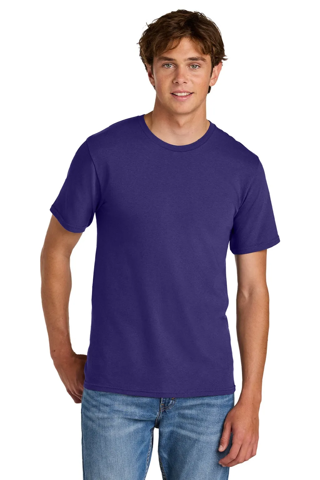 Port & Company Mens Short Sleeve Crewneck T-Shirt - Team Purple