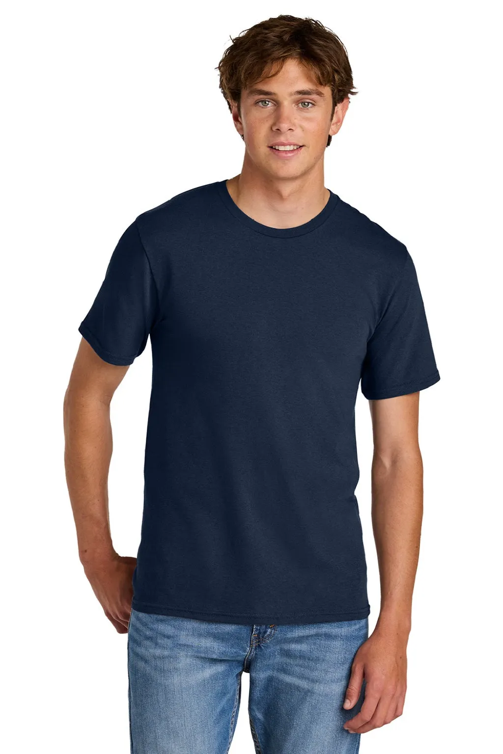 Port & Company Mens Short Sleeve Crewneck T-Shirt - True Navy Blue