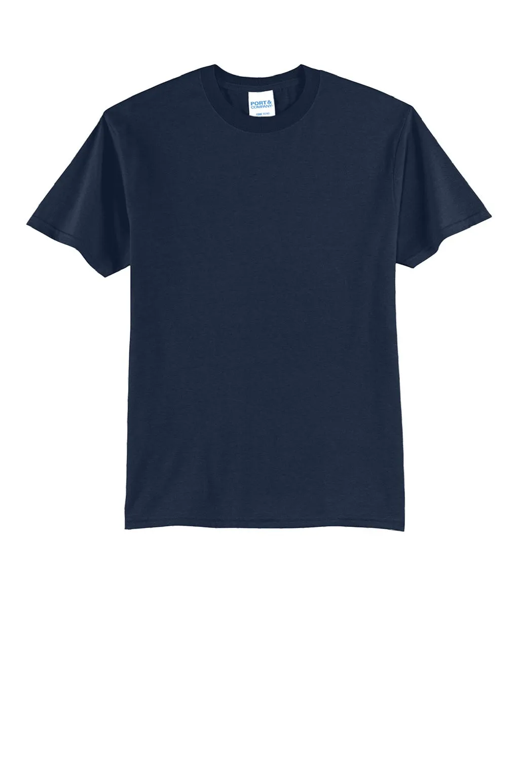Port & Company Mens Short Sleeve Crewneck T-Shirt - True Navy Blue