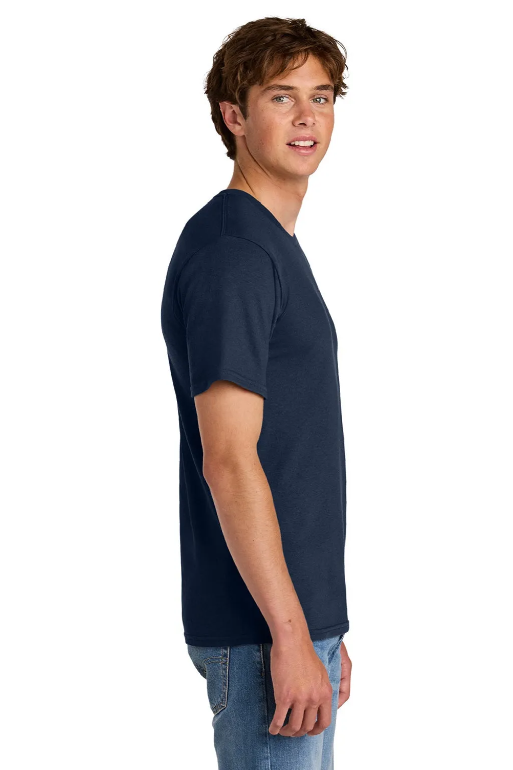 Port & Company Mens Short Sleeve Crewneck T-Shirt - True Navy Blue