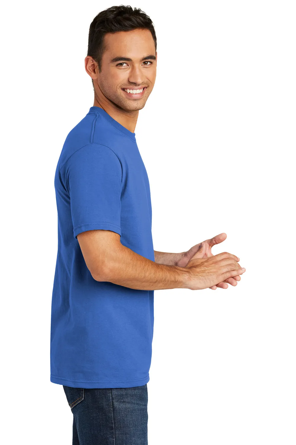 Port & Company Mens USA Made Short Sleeve Crewneck T-Shirt - Royal Blue - Closeout