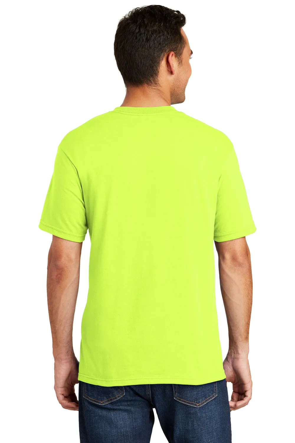 Port & Company Mens USA Made Short Sleeve Crewneck T-Shirt - Safety Green - Closeout