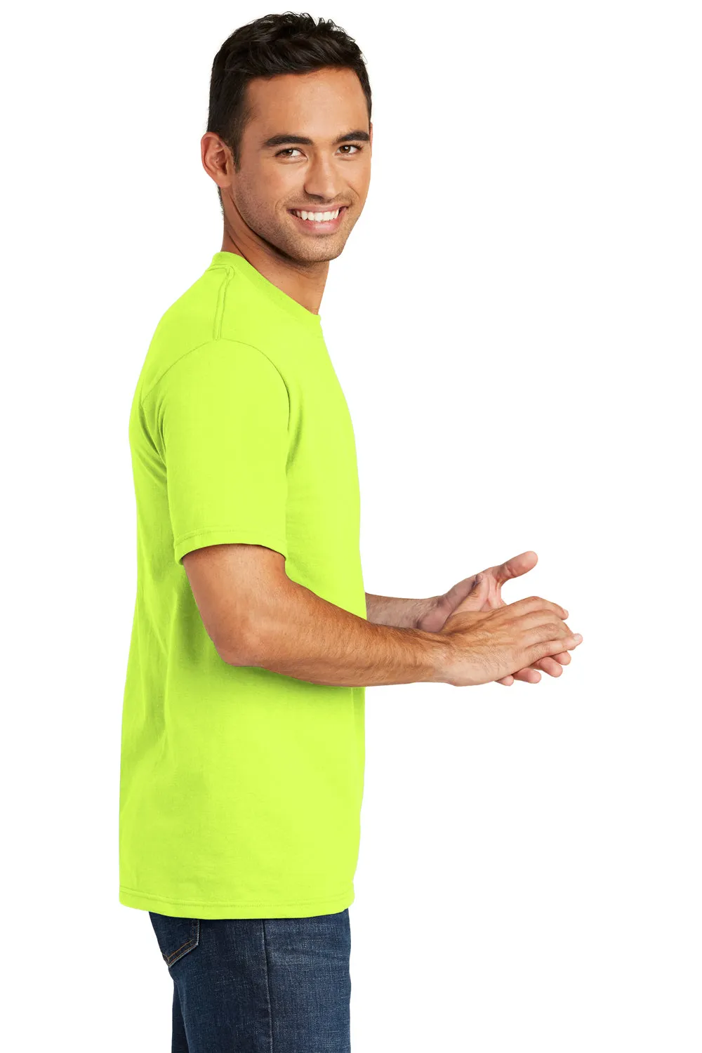 Port & Company Mens USA Made Short Sleeve Crewneck T-Shirt - Safety Green - Closeout