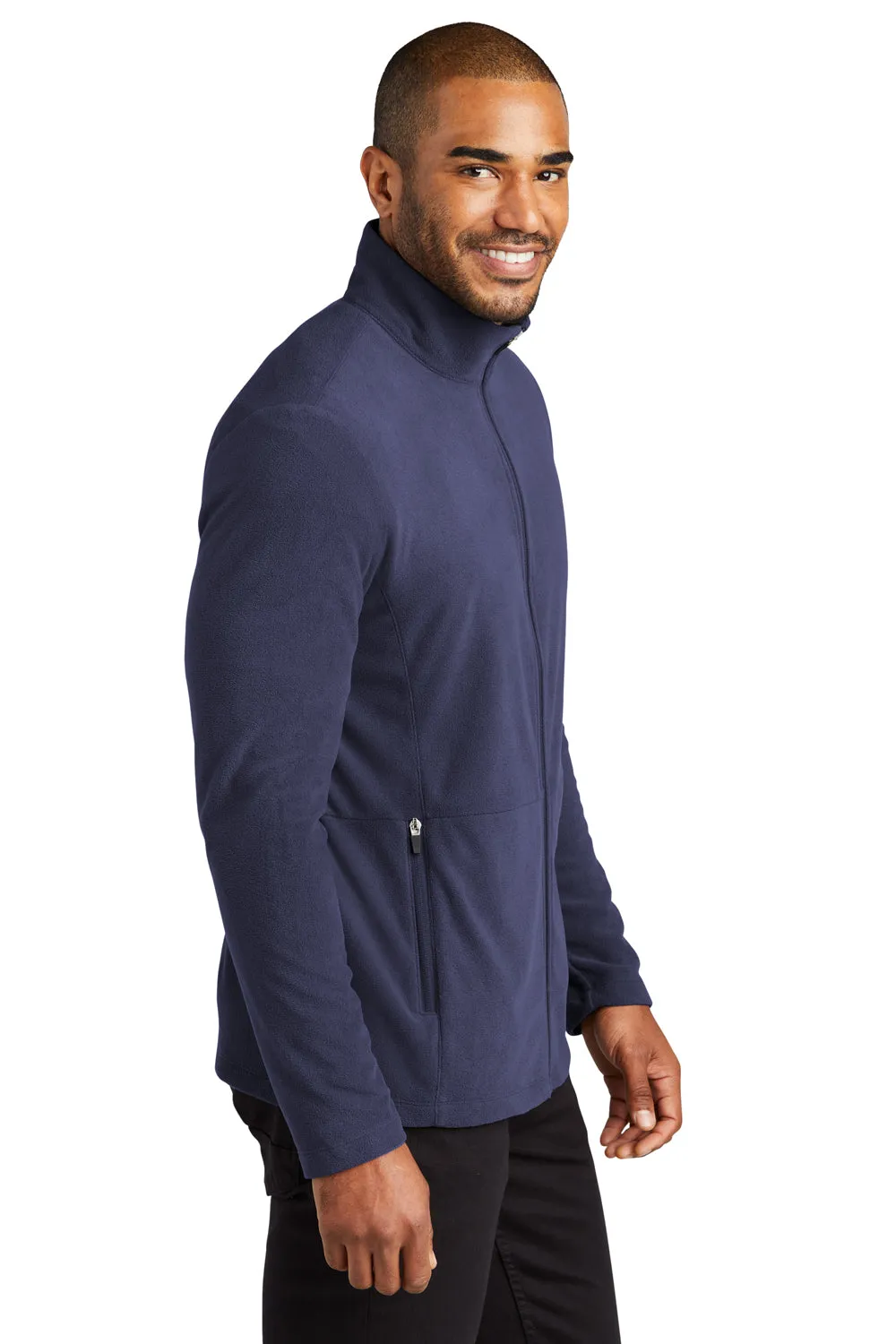 Port Authority Mens Accord Pill Resistant Microfleece Full Zip Jacket - Navy Blue