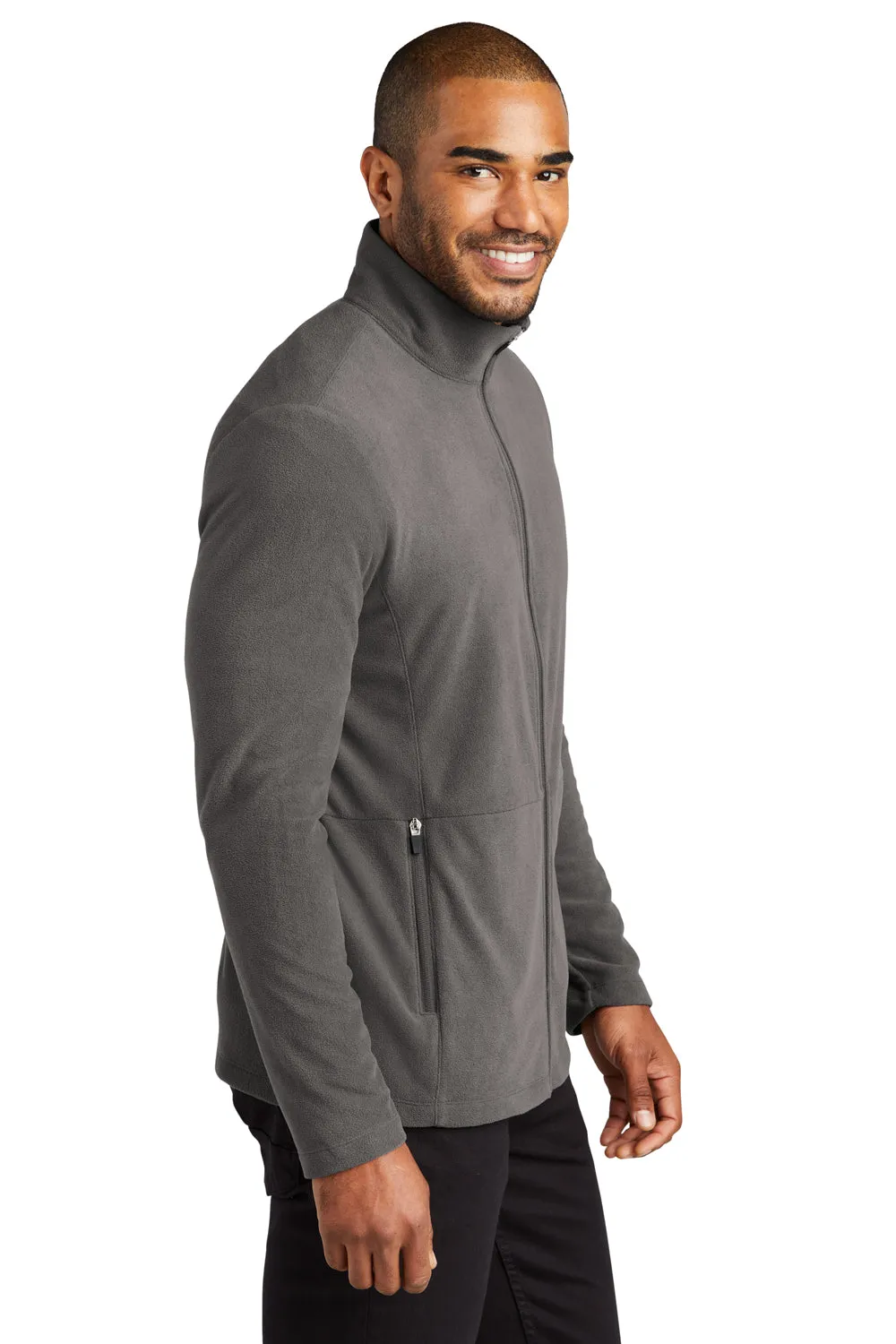 Port Authority Mens Accord Pill Resistant Microfleece Full Zip Jacket - Pewter Grey