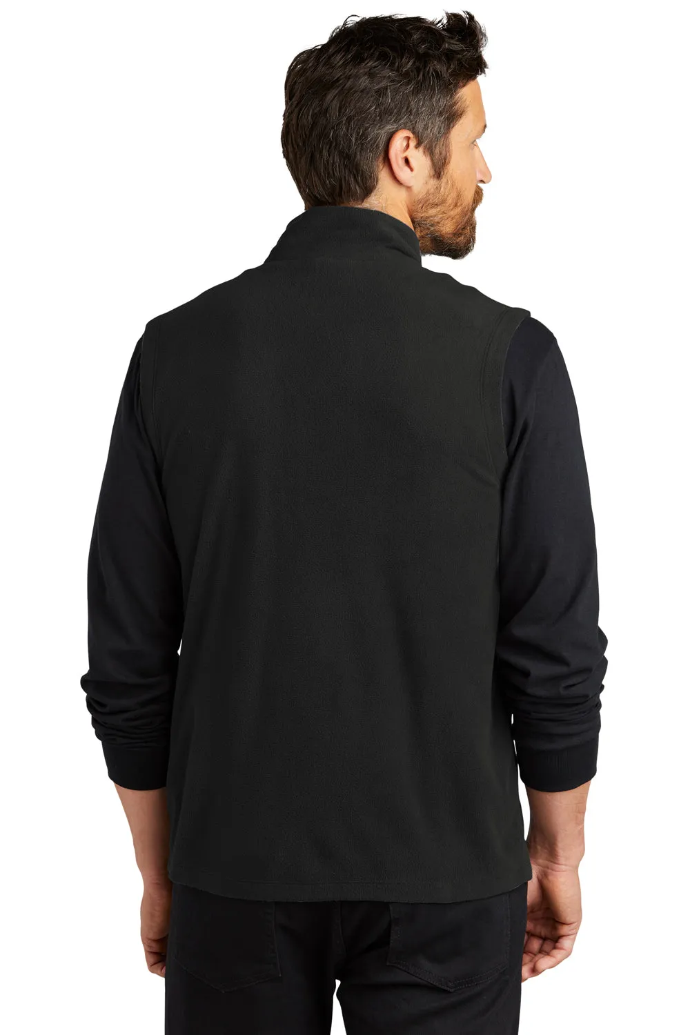 Port Authority Mens Accord Pill Resistant Microfleece Full Zip Vest - Black