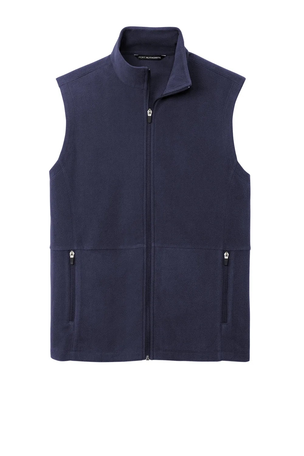 Port Authority Mens Accord Pill Resistant Microfleece Full Zip Vest - Navy Blue