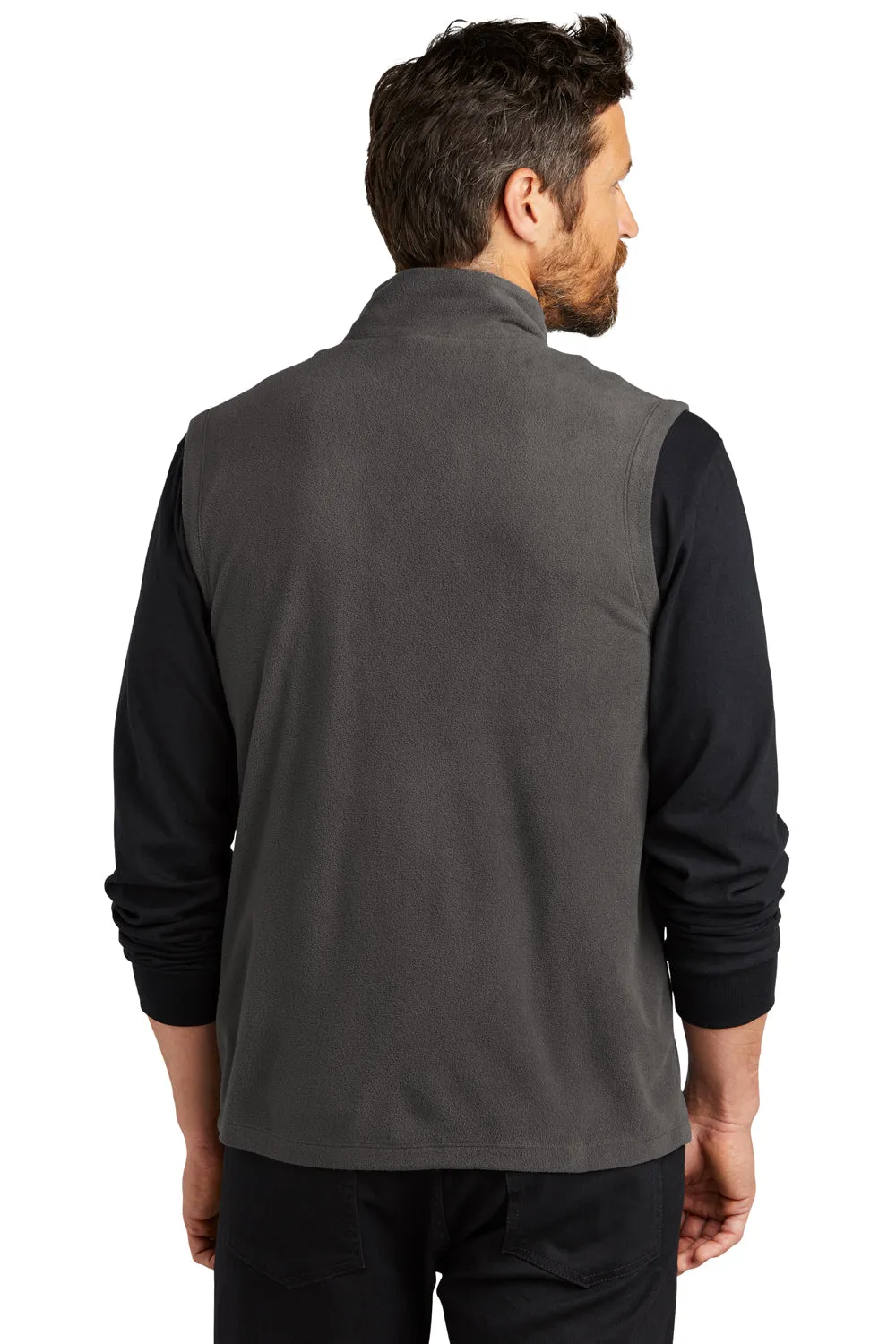 Port Authority Mens Accord Pill Resistant Microfleece Full Zip Vest - Pewter Grey
