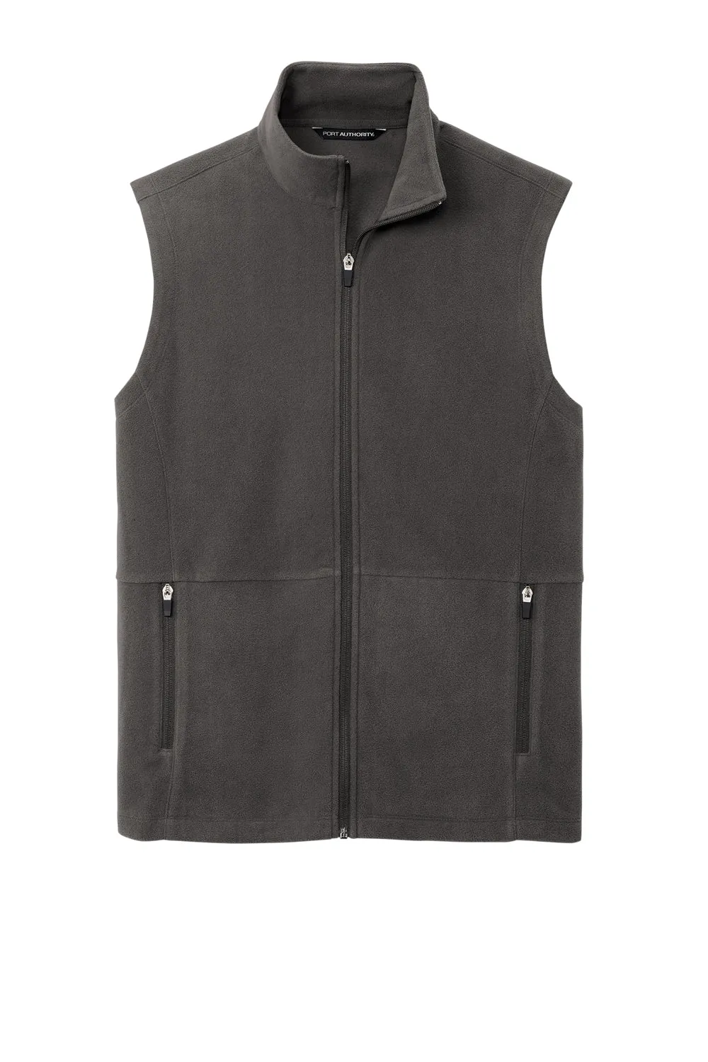 Port Authority Mens Accord Pill Resistant Microfleece Full Zip Vest - Pewter Grey