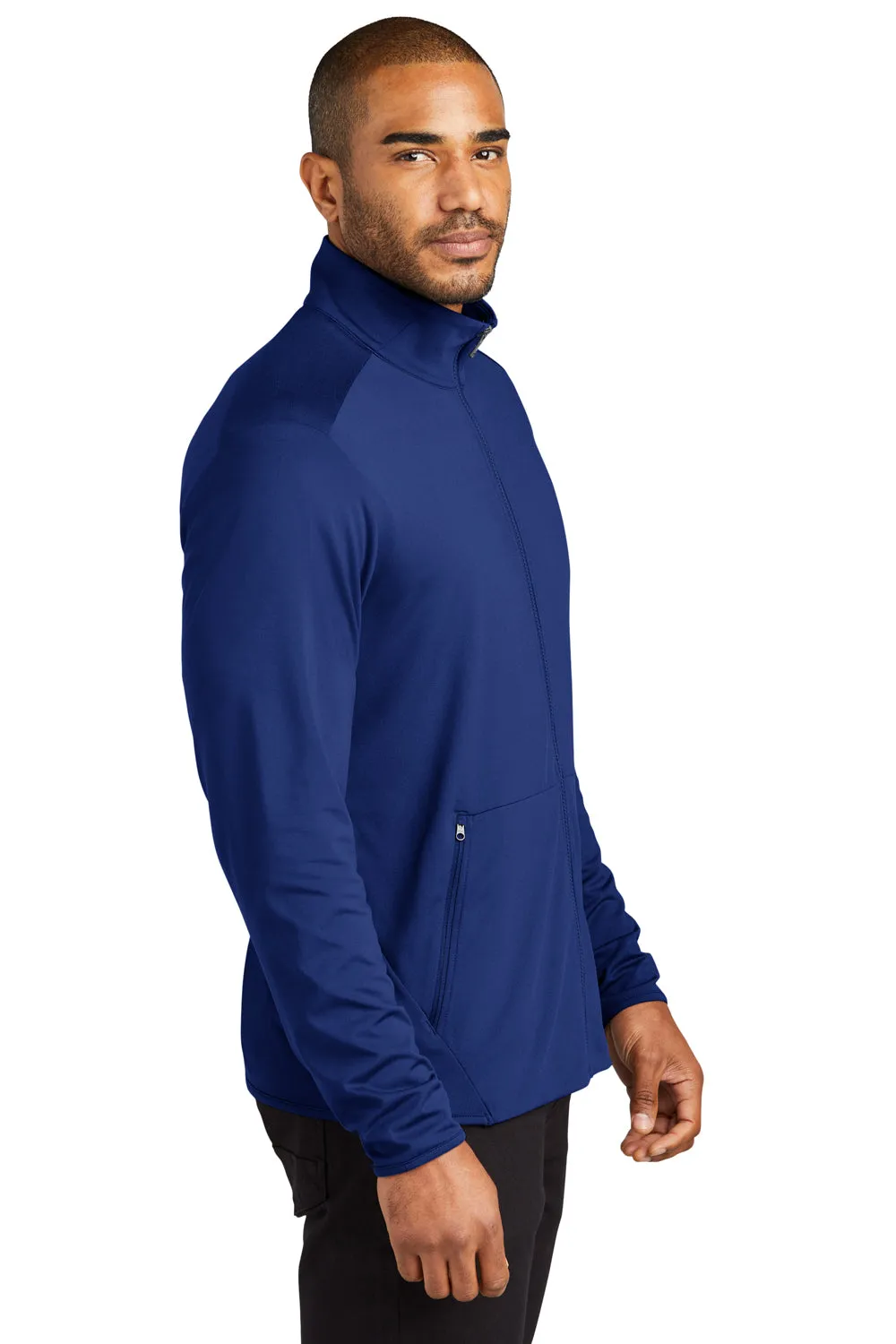 Port Authority Mens Accord Stretch Fleece Moisture Wicking Full Zip Jacket - Royal Blue