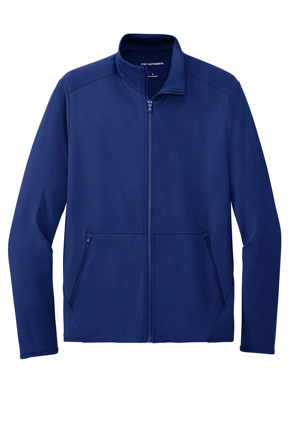 Port Authority Mens Accord Stretch Fleece Moisture Wicking Full Zip Jacket - Royal Blue