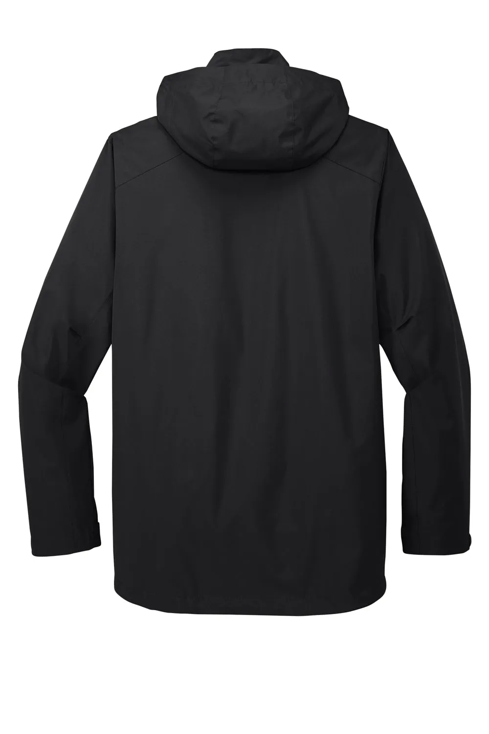 Port Authority Mens All Weather 3-in-1 Water Resistant Full Zip Hooded Jacket - Black