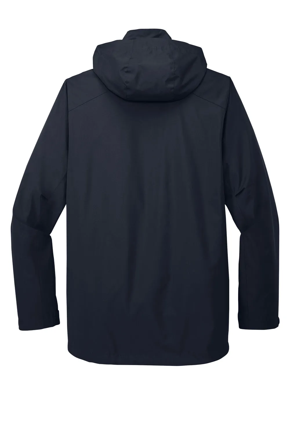 Port Authority Mens All Weather 3-in-1 Water Resistant Full Zip Hooded Jacket - River Navy Blue