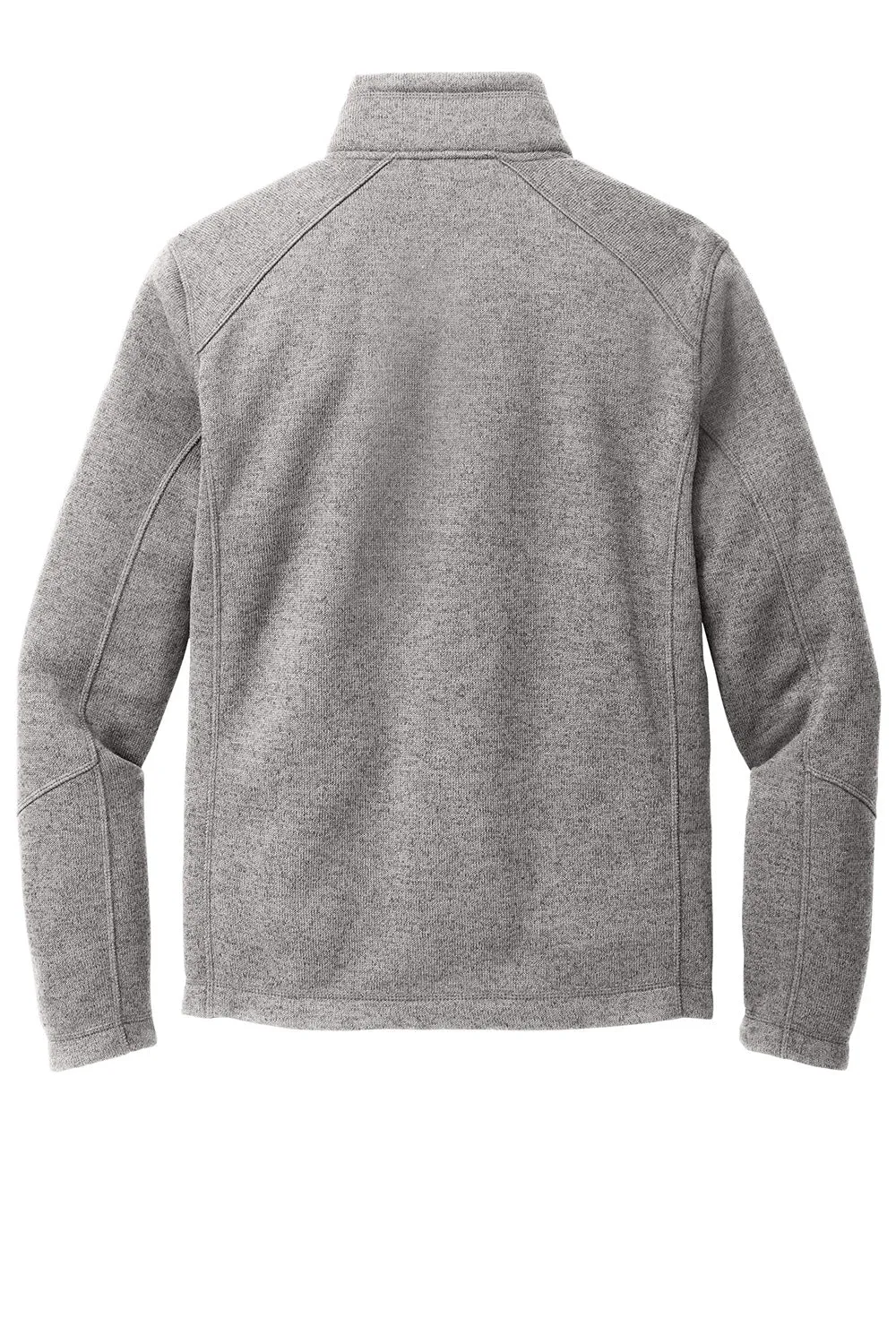 Port Authority Mens Arc Pill Resistant Sweater Fleece Full Zip Jacket - Heather Deep Smoke Grey