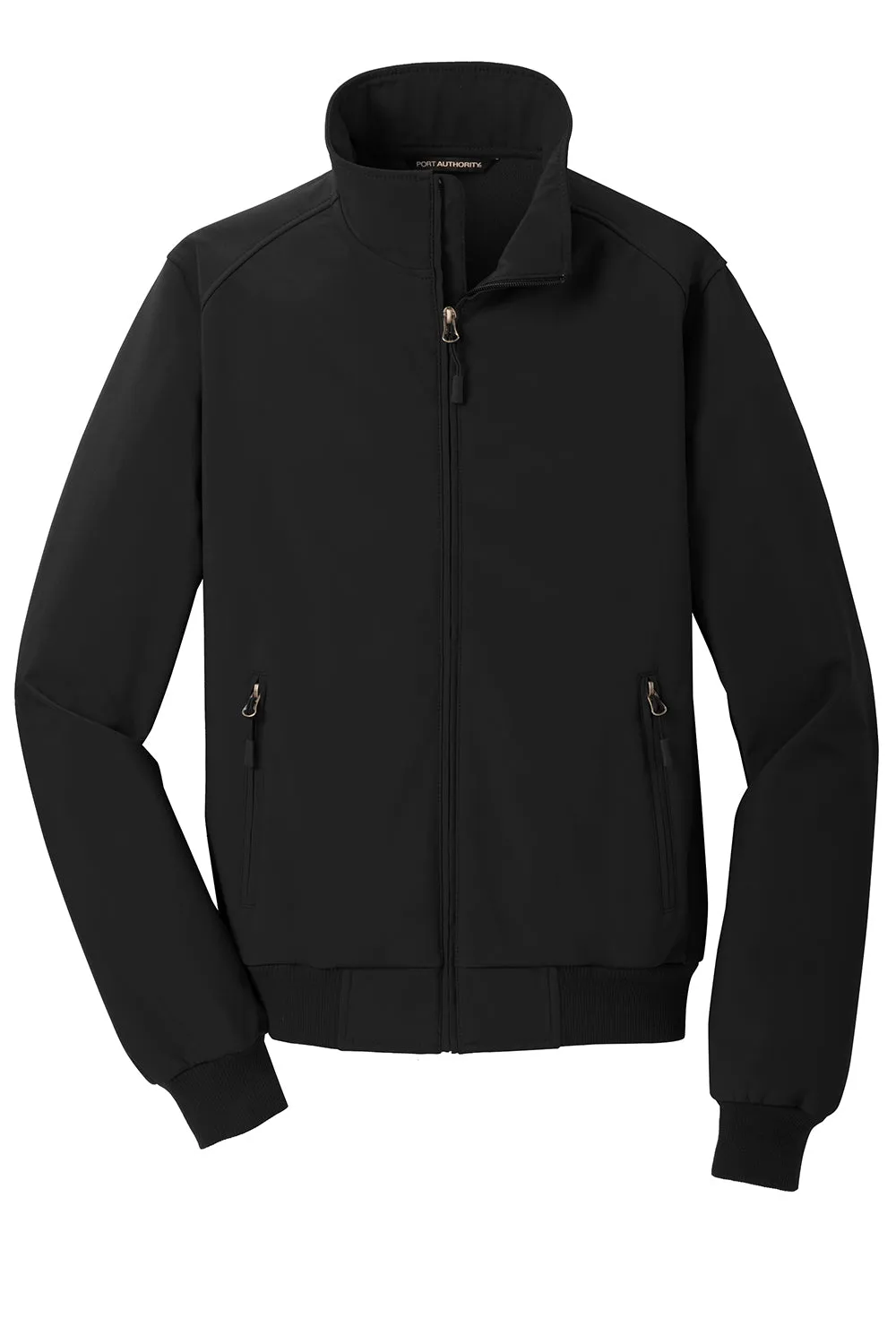 Port Authority Mens Bomber Wind & Water Resistant Full Zip Jacket - Black