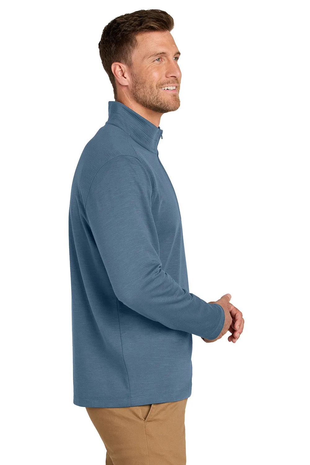Port Authority Mens Breakwater 1/4 Zip Sweatshirt - Dusk Blue